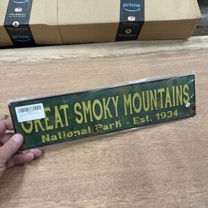 Metal Wall Sign Decor Great Smoky Mountains National Park Established 1934
